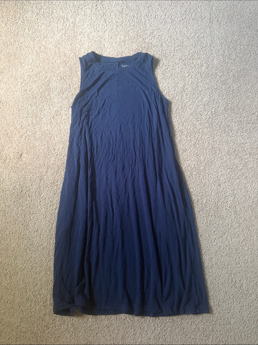 Sleeveless Navy Swing Dress